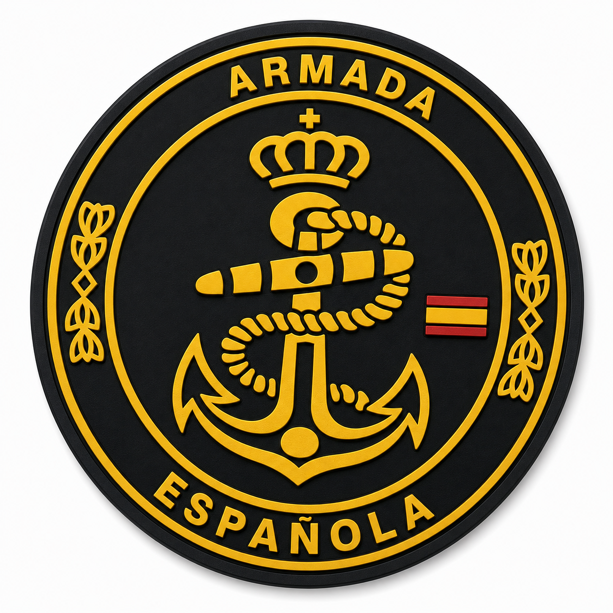 PARCHE ARMADA ESPAÑOLA GOMA VELCRO (9x9cm)