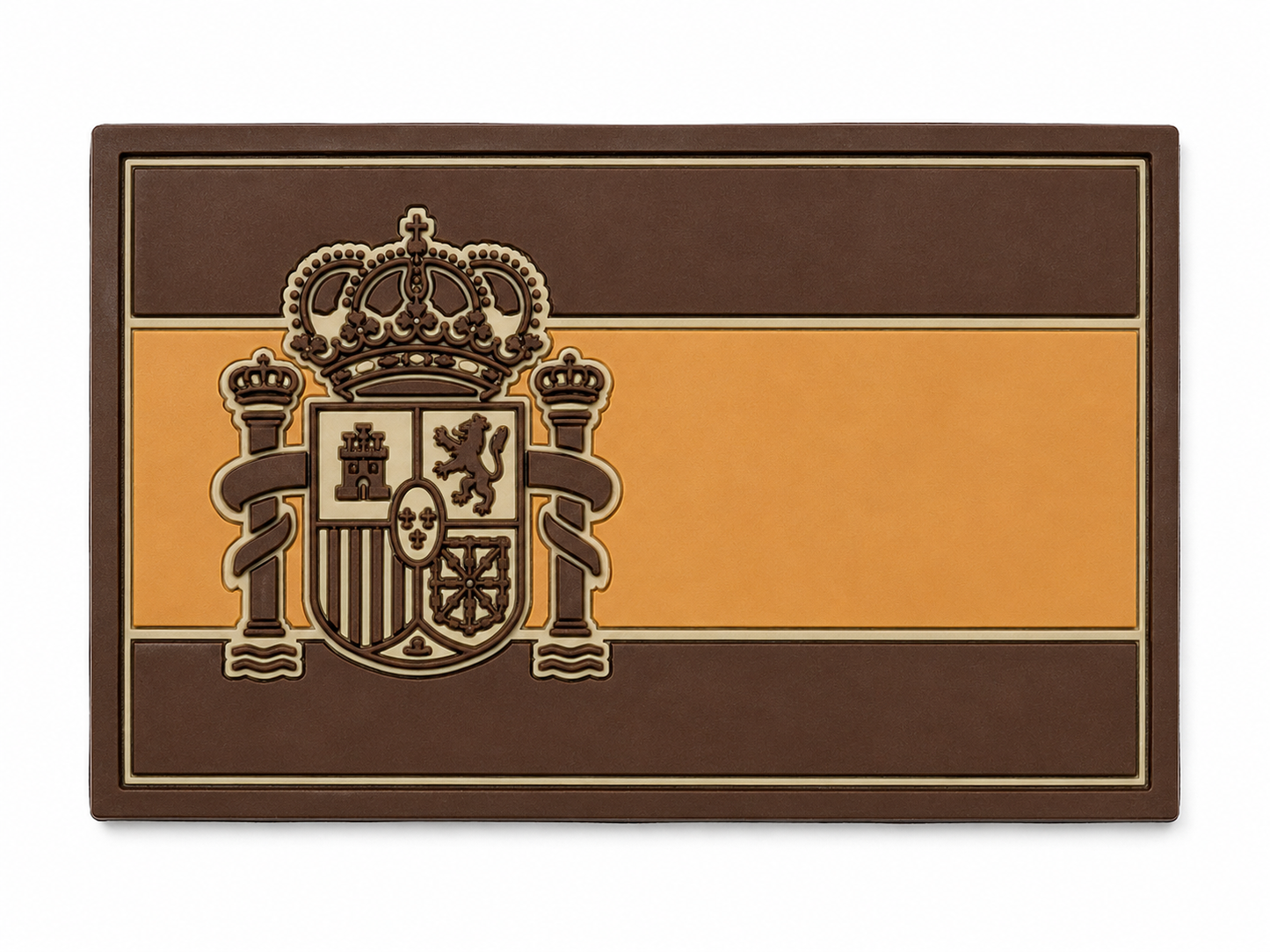 PARCHE BANDERA CAMUFLADA MARRÓN PVC VELCRO(7,5x5cm)