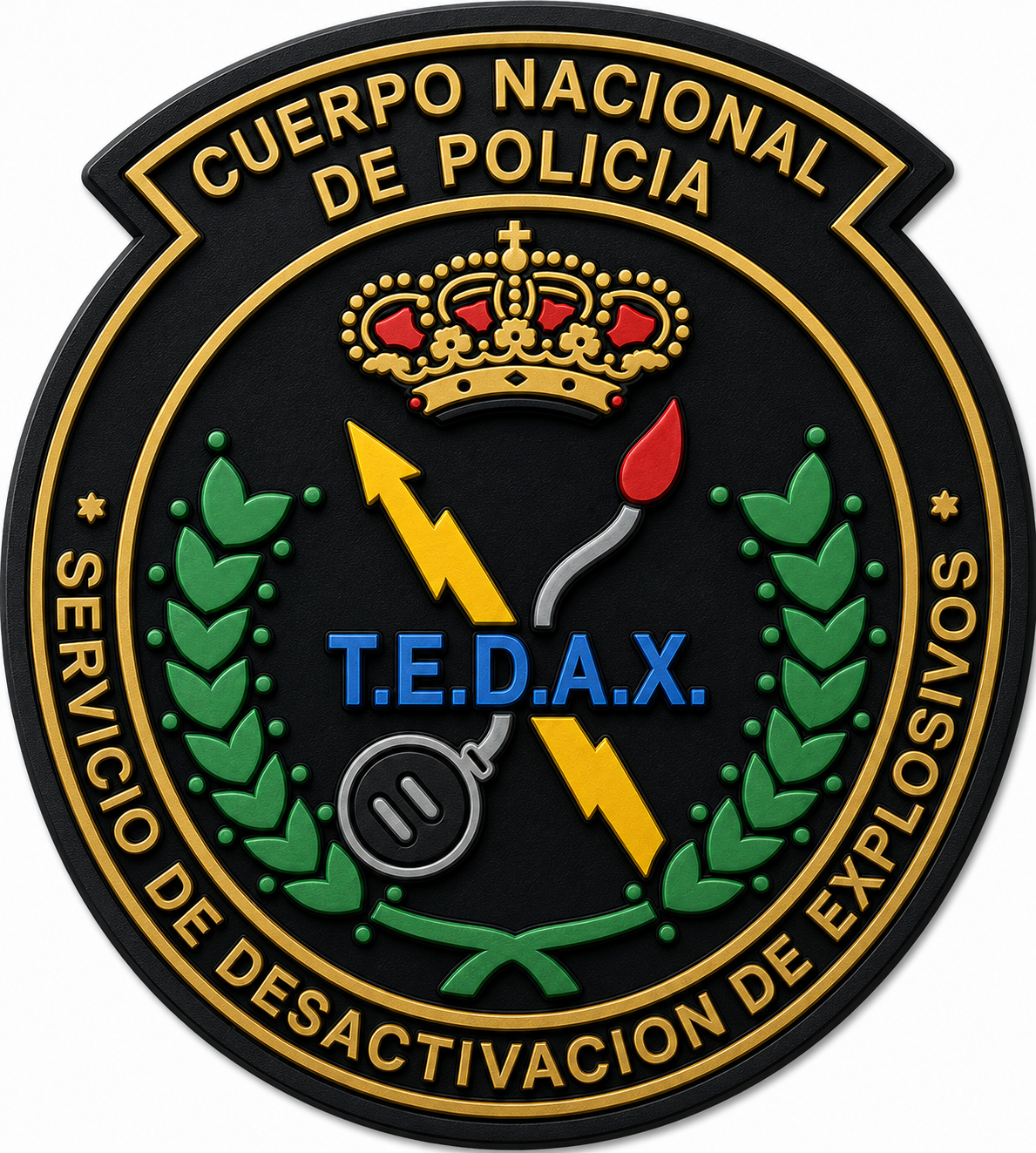 PARCHE CNP GRUPO T.E.D.A.X BORDADO VELCRO (8x9cm)