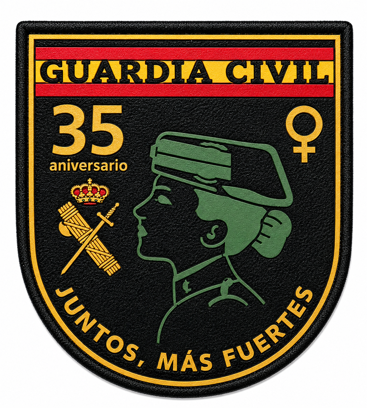 PARCHE G.CIVIL 35 ANIVERSARIO MUJER PVC VELCRO (7x8cm)