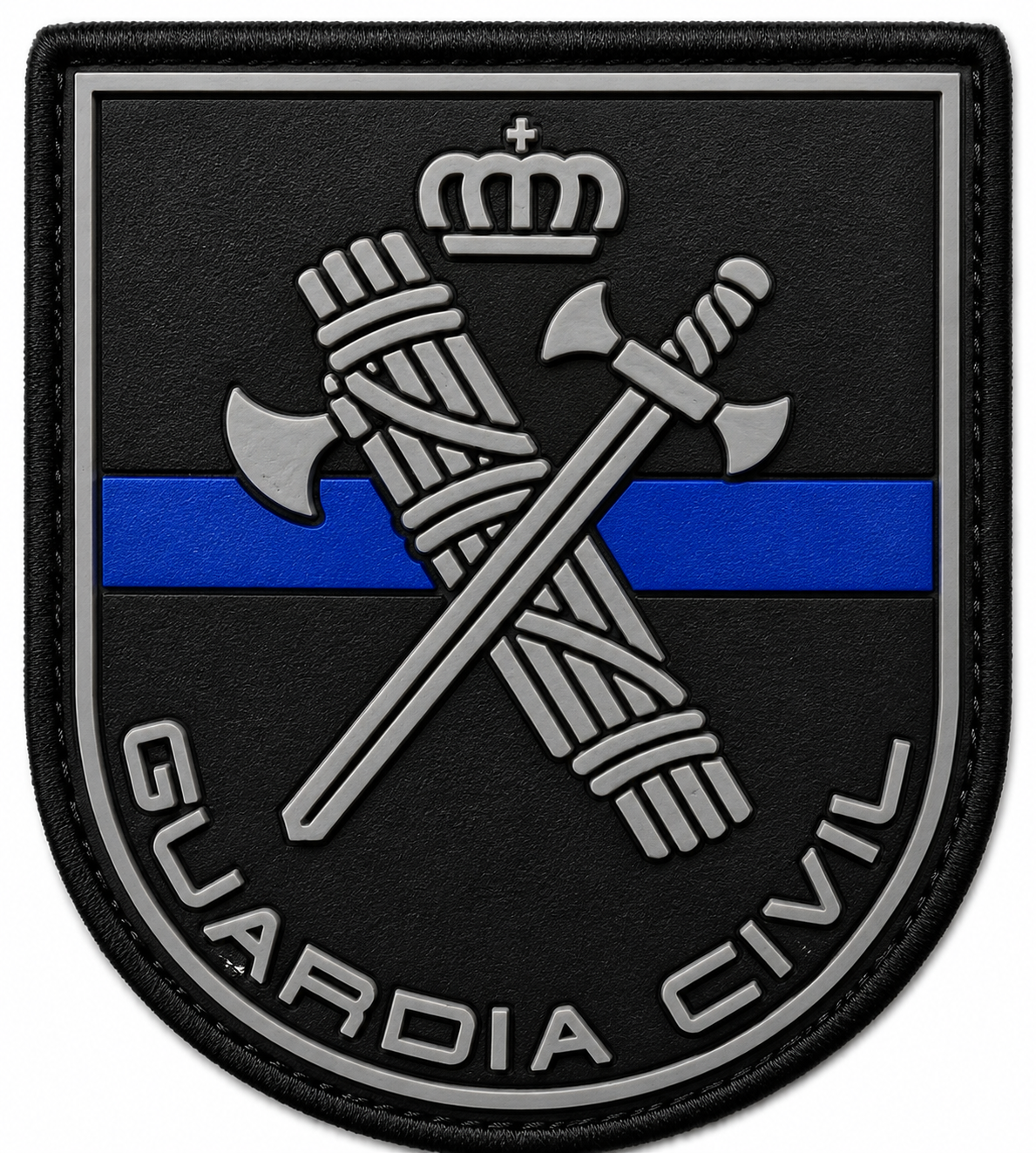 PARCHE G.CIVIL CAMUFLADO GRISAZUL PVC VELCRO (7x8cm)