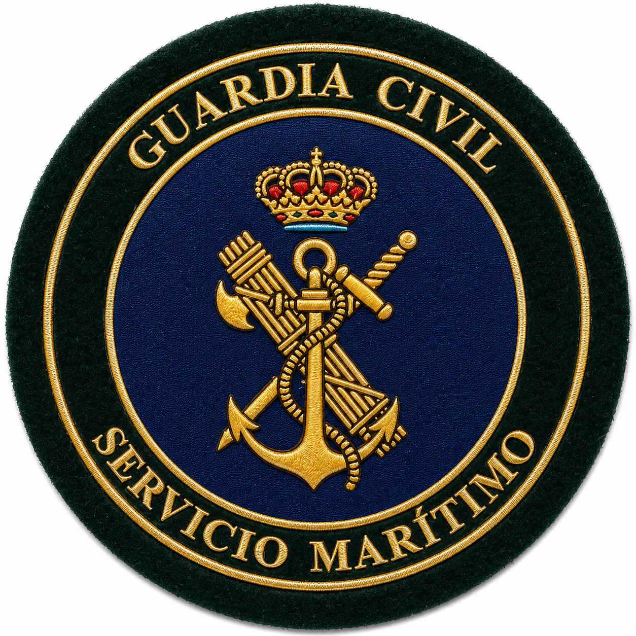 PARCHE G.CIVIL SERVICIO MARITIMO GOMA VELCRO (9x9cm)