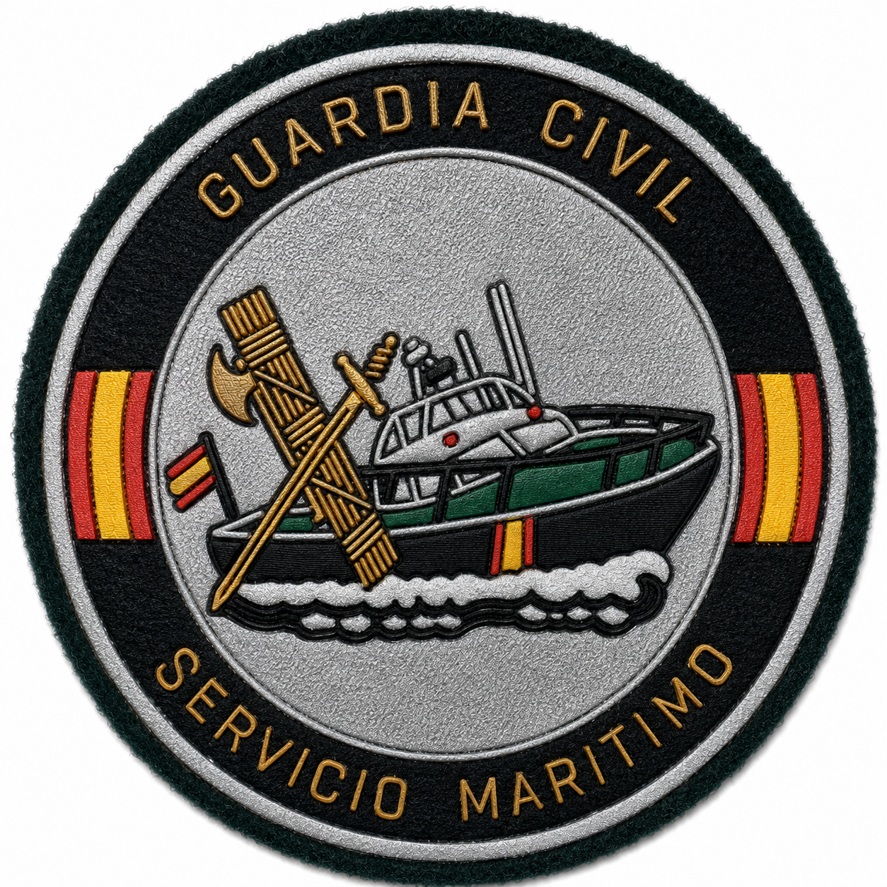 PARCHE G.CIVIL SERVICIO MARITIMO (9x9cm)