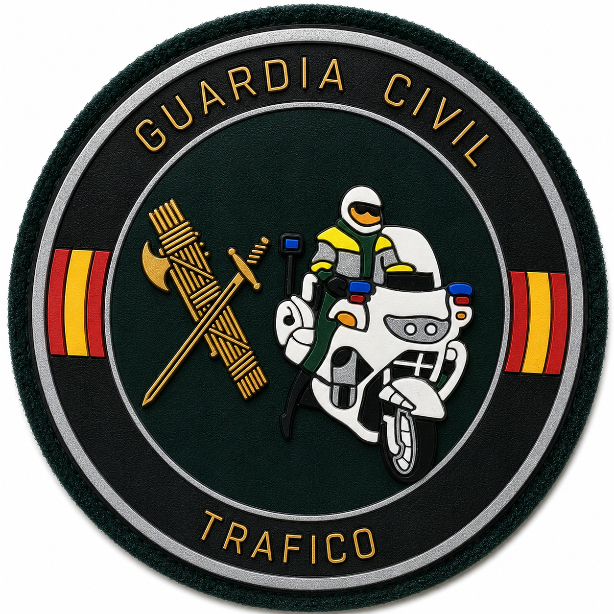 PARCHE G.CIVIL TRAFICO PVC VELCRO (9x9cm)