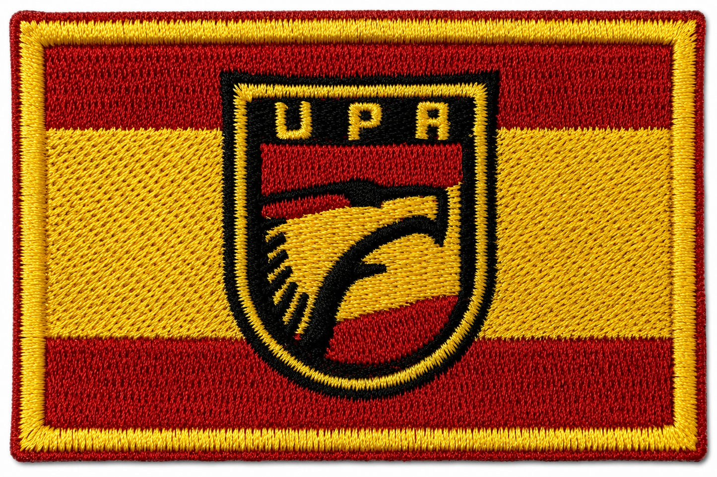 PARCHE UPR BANDERA ESPAÑOLA BORDADO VELCRO (8,5x5,5cm)