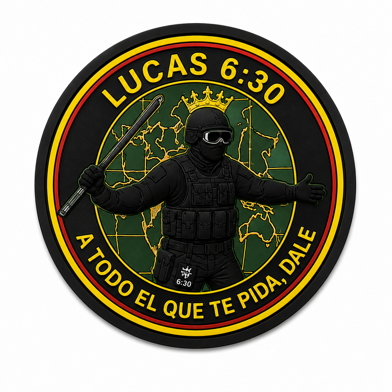 PARCHE 'A TODO EL QUE TE PIDA, DALE' PVC VELCRO (9x9cm)