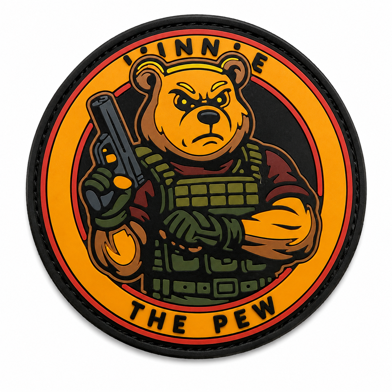 PARCHE 'WINNIE THE PEW' PVC VELCRO (9x9cm)