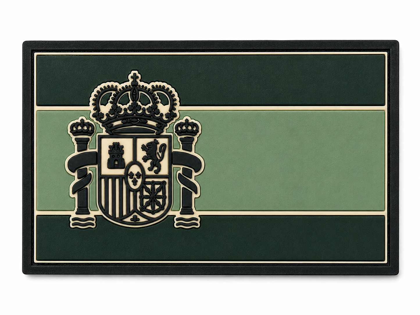 PARCHE BANDERA CAMUFLADA VERDE PVC VELCRO (7,5x5cm)