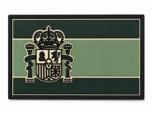 PARCHE BANDERA CAMUFLADA VERDE PVC VELCRO (7,5x5cm)