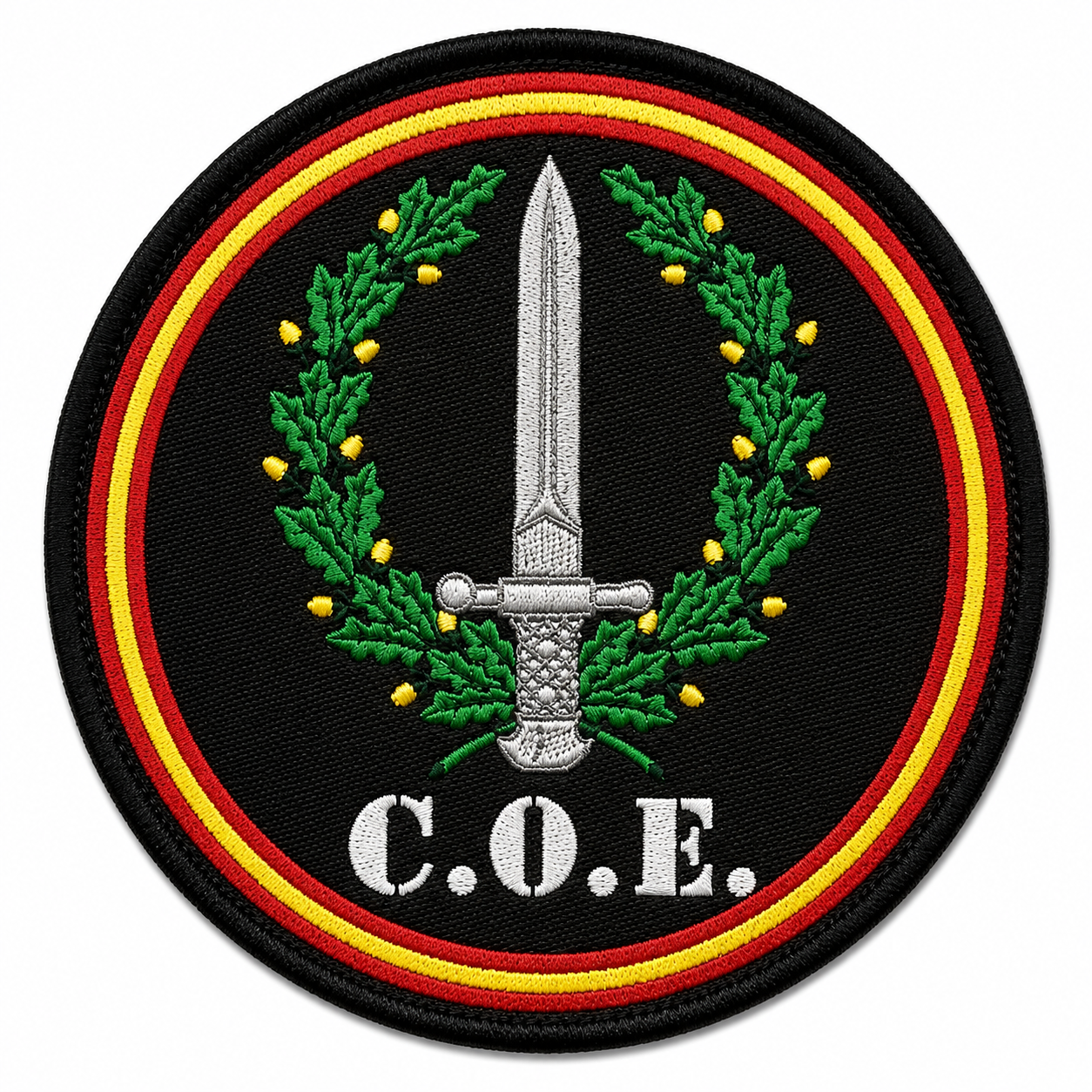PARCHE C.O.E BORDADO VELCRO (8x8cm)