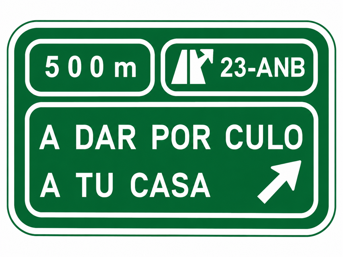 PARCHE CARTEL 'A DAR POR CULO A TU CASA' AZUL BORDADO (9x6cm)