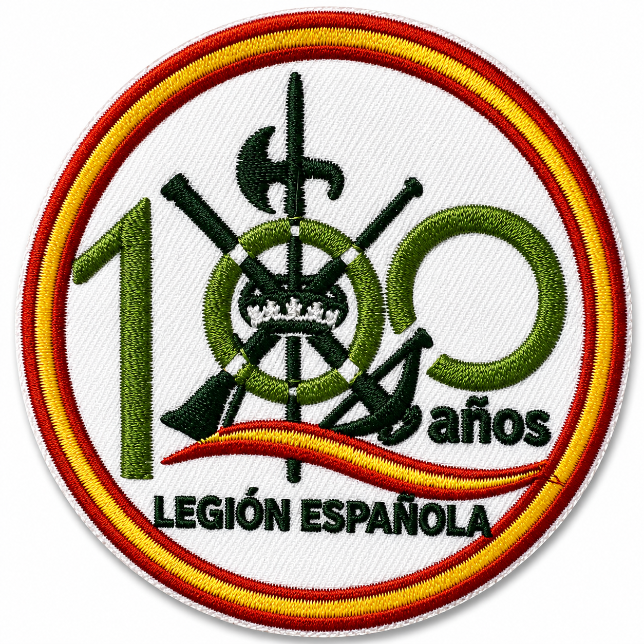 PARCHE CENTENARIO DE LA LEGION BORDADO VELCRO (7x7cm)