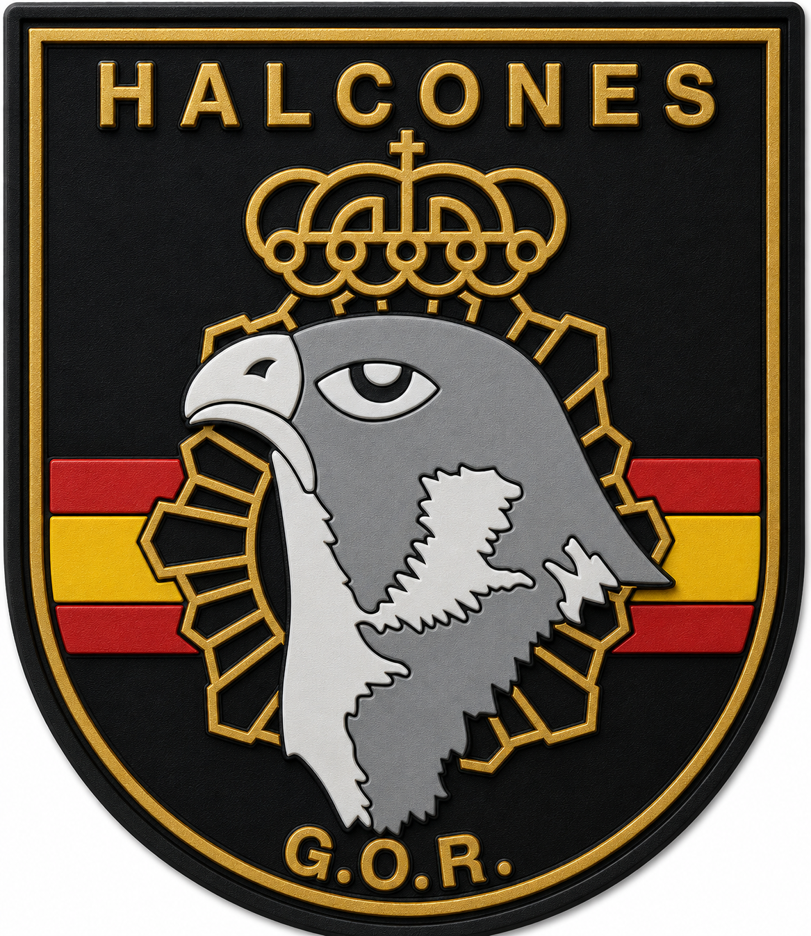 PARCHE CNP GOR HALCONES BORDADO+PVC VELCRO (7x8,5cm)