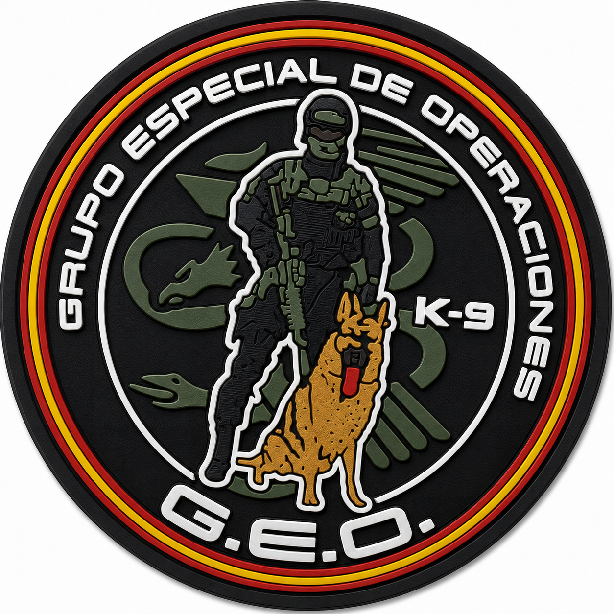 PARCHE CNP GRUPO ESPECIAL DENOPERACIONES K-9 GEO PVC VELCRO (9x9cm)