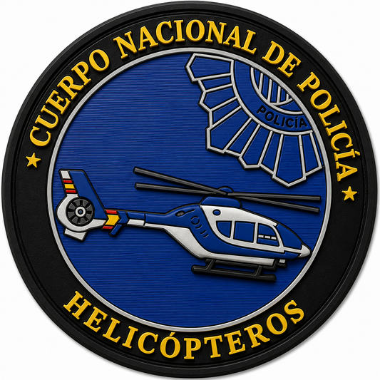 PARCHE CNP HELICOPTEROS BORDADO+PVC VELCRO (9x9cm)