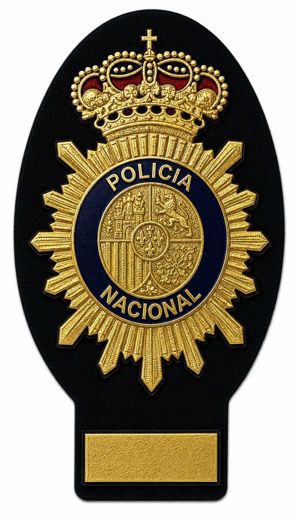 PARCHE CNP PLACA BORDADO VELCRO (5,5x9,5cm)