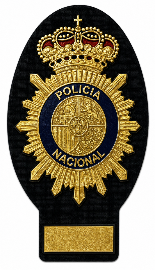 PARCHE CNP PLACA BORDADO VELCRO (5,5x9,5cm)