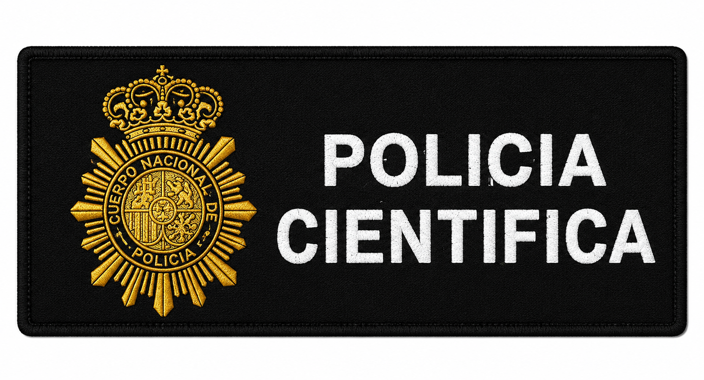 PARCHE CNP POLICIA CIENTIFICA GOMA VELCRO (8x3,5cm)