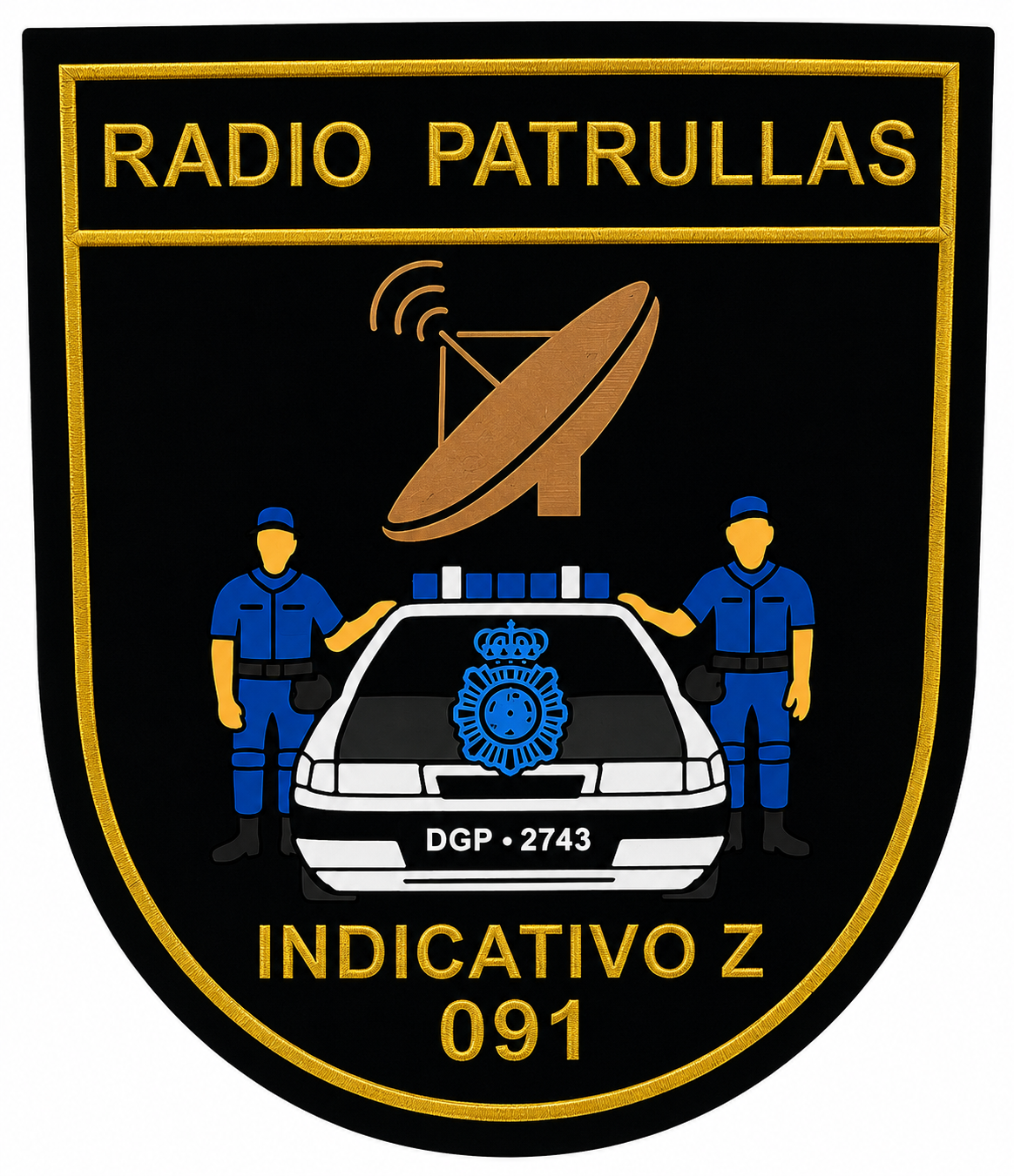 PARCHE CNP RADIOPATRULLAS BORDADO VELCRO (7x8,5cm)
