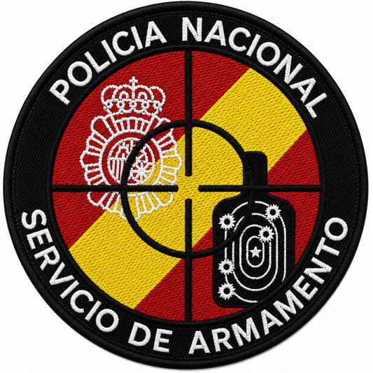 PARCHE CNP SERVICIO DE ARMAMENTO BORDADO VELCRO (9x9cm)
