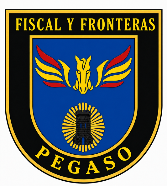 PARCHE FISCAL Y FRONTERAS PEGASO PVC VELCRO (8x9cm)