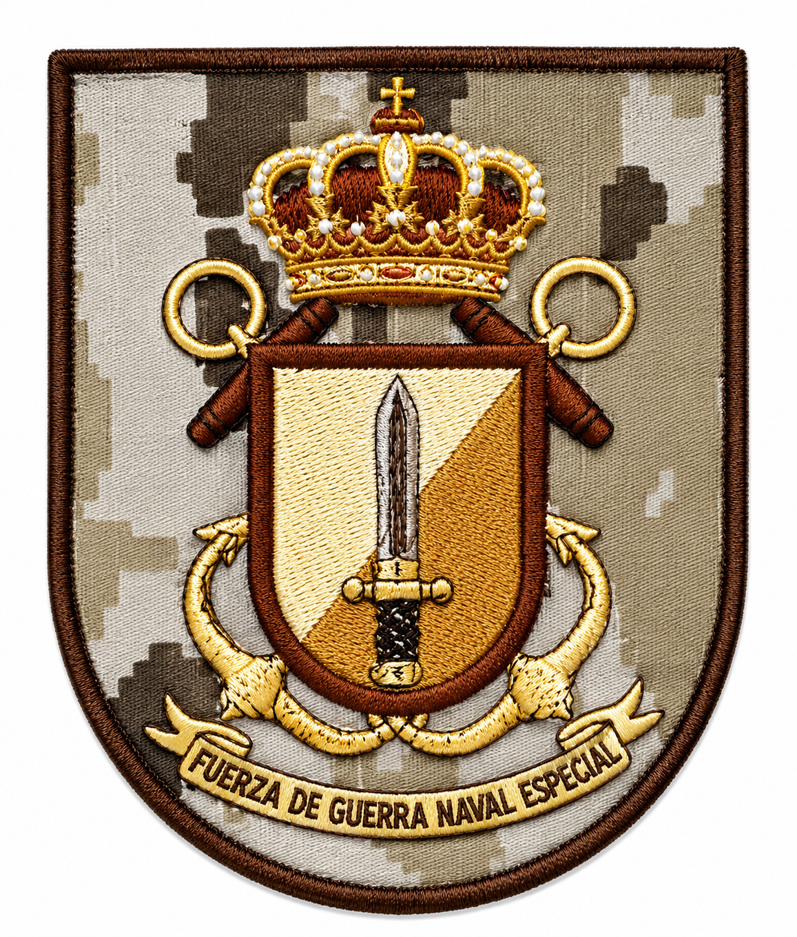 PARCHE FUERZA DE GUERRA NAVAL ESPECIAL BORDADO VELCRO (9x11cm)