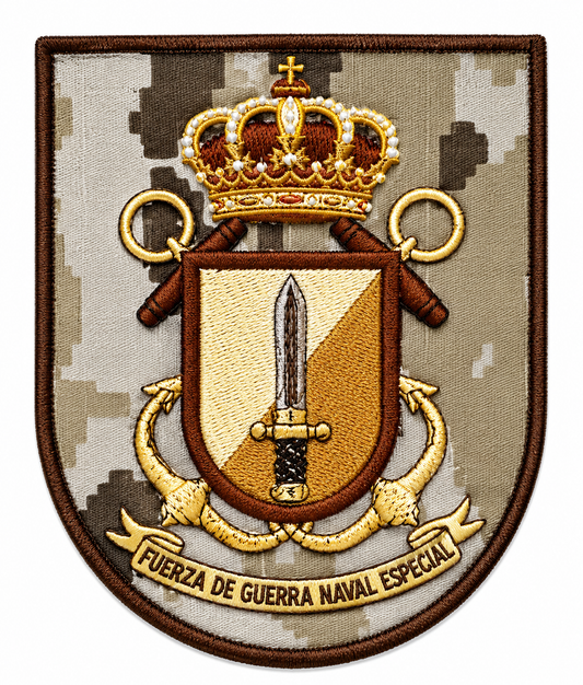 PARCHE FUERZA DE GUERRA NAVAL ESPECIAL BORDADO VELCRO (9x11cm)