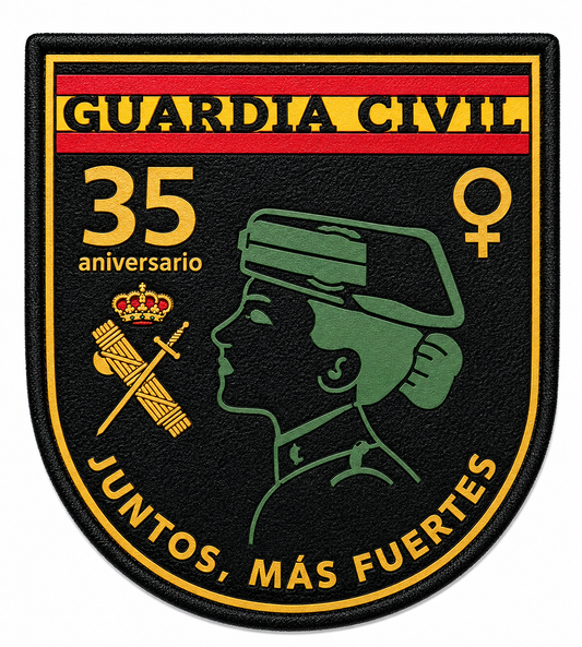 PARCHE G.CIVIL 35 ANIVERSARIO MUJER PVC VELCRO (7x8cm)