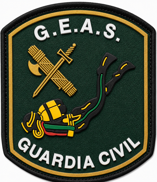 PARCHE G.CIVIL G.E.A.S BORDADO+PVC VELCRO (7x8,5cm)