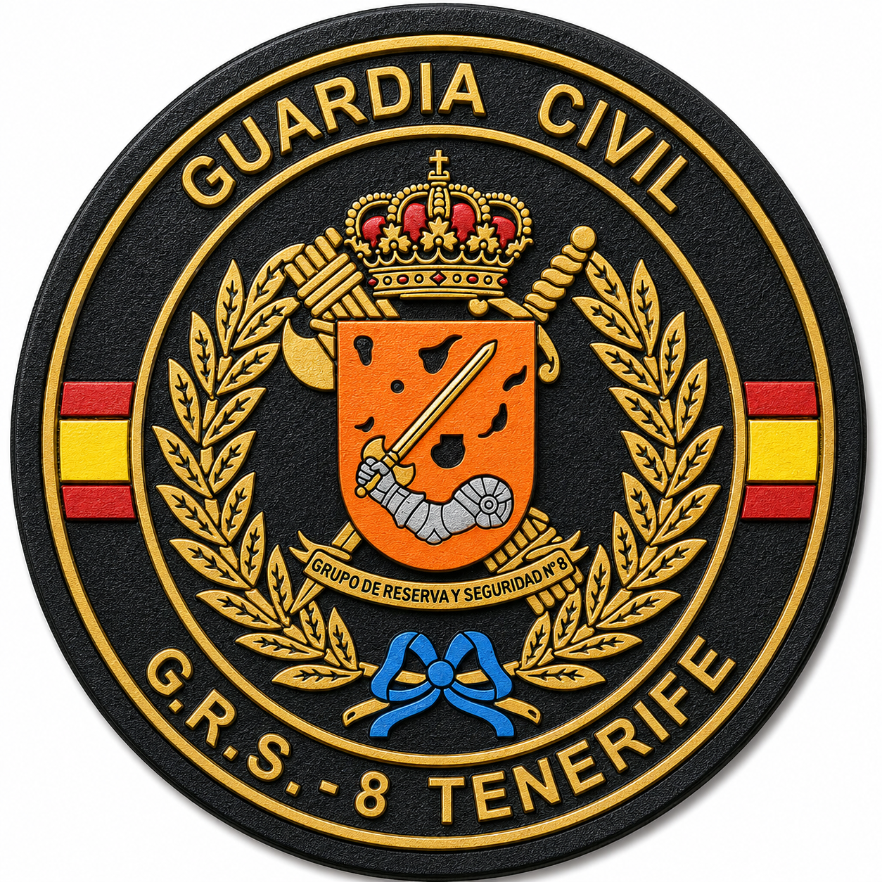 PARCHE G.CIVIL G.R.S.-8 TNF PVC VELCRO (9x9cm)