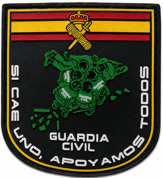 PARCHE G.CIVIL 'SI CAE UNO, APOYAMOS TODOS' PVC VELCRO (6,5x8cm)