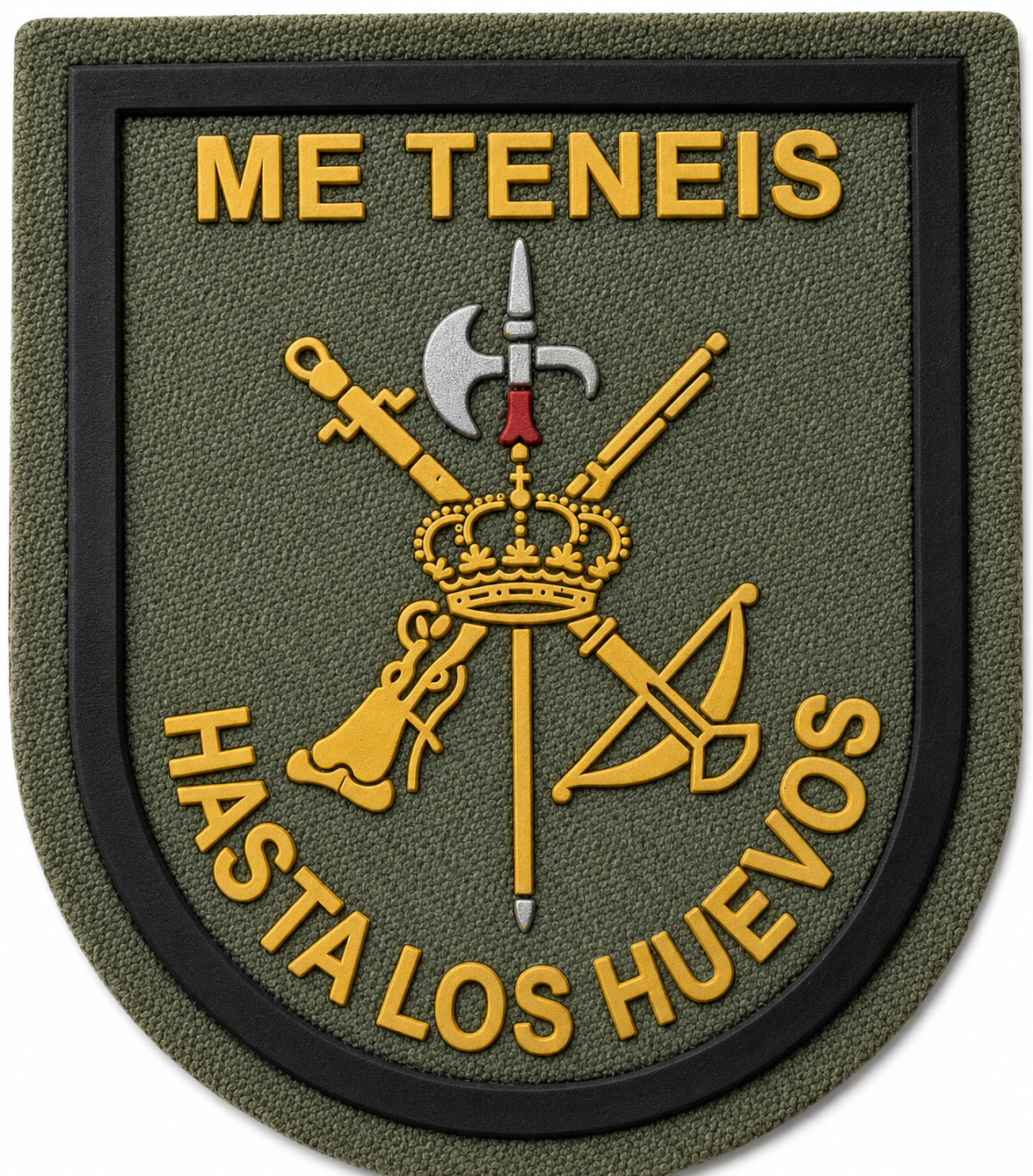 PARCHE LEGIONARIO ME TENEIS HASTA LOS HUEVOS BORDADO+PVC (7x8cm)
