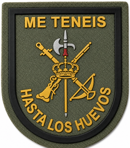 PARCHE LEGIONARIO ME TENEIS HASTA LOS HUEVOS BORDADO+PVC (7x8cm)