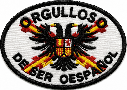 PARCHE ORGULLOSO DE SER ESPAÑOL BORDADO VELCRO (8,5x6cm)