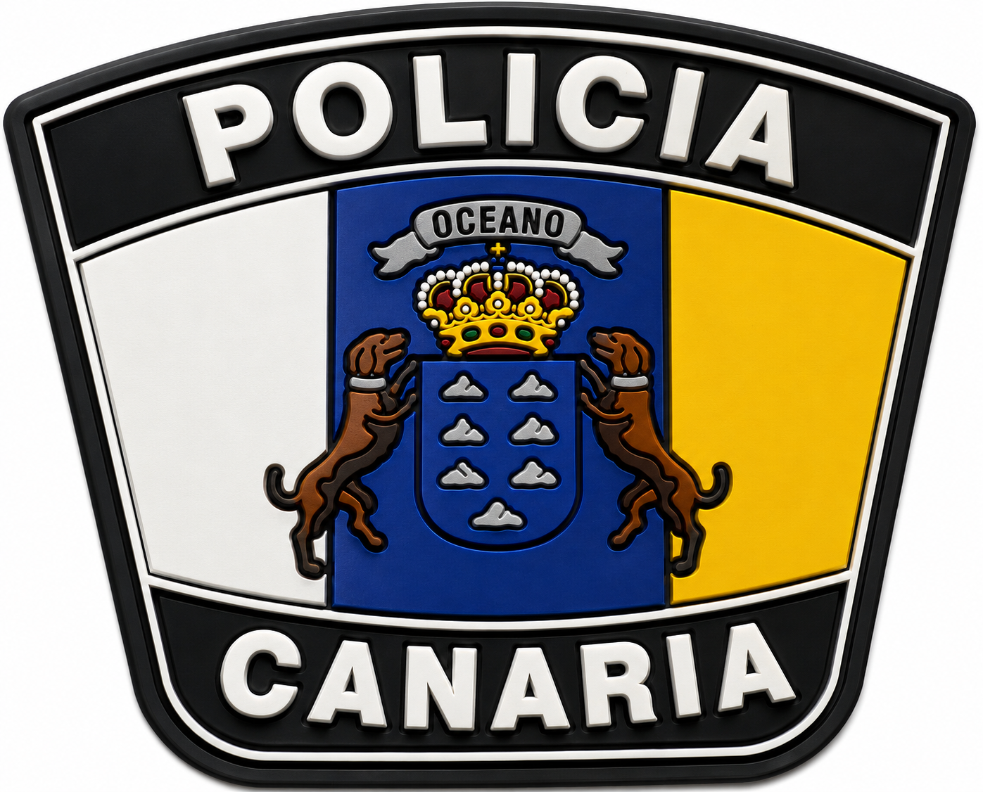 PARCHE P.CANARIA BORDADO+PVC VELCRO (10x8,5cm)