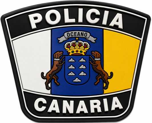 PARCHE P.CANARIA BORDADO+PVC VELCRO (10x8,5cm)