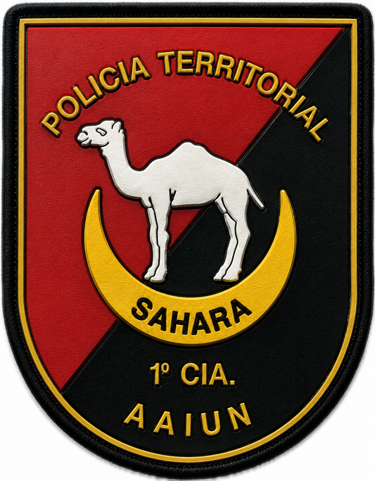 PARCHE POLICIA TERRITORAL SAHARA 1ªCIA BORDADO+PVC(8,5x10,5cm)