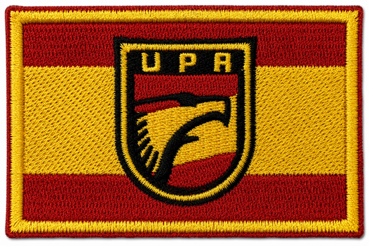 PARCHE UPR BANDERA ESPAÑOLA BORDADO VELCRO (8,5x5,5cm)