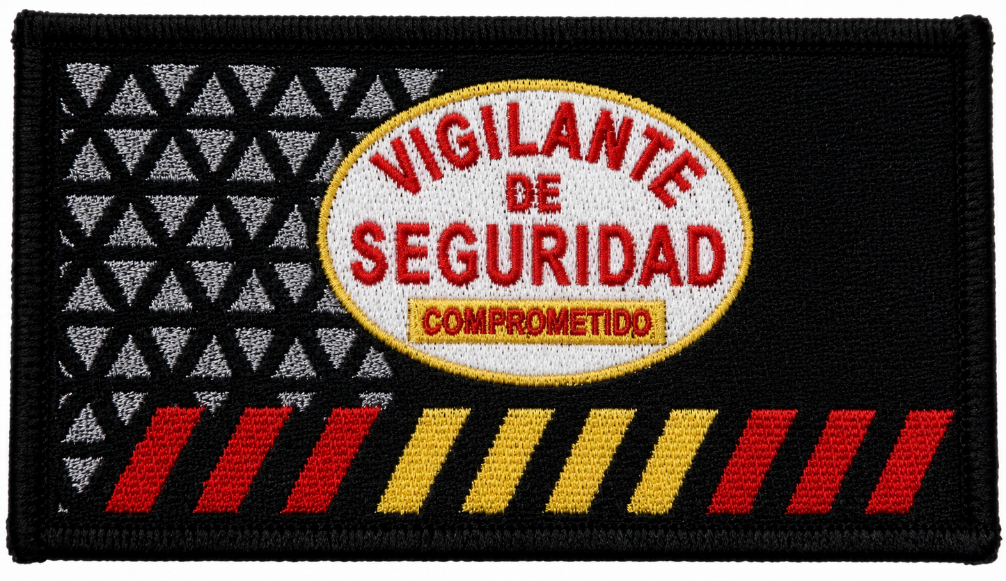 PARCHE VIGILANTE DE SEGURIDAD BORDADO VELCRO (7x4cm)