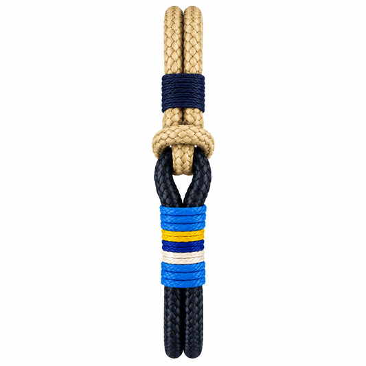 PULSERA BANDERA CANARIAS HECHA A MANO CON CIERRE DE ACERO