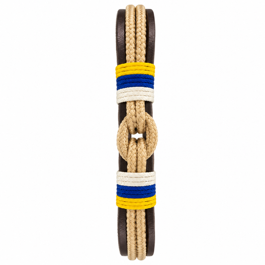 PULSERA BANDERA CANARIAS HECHA A MANO CON CIERRE DE ACERO