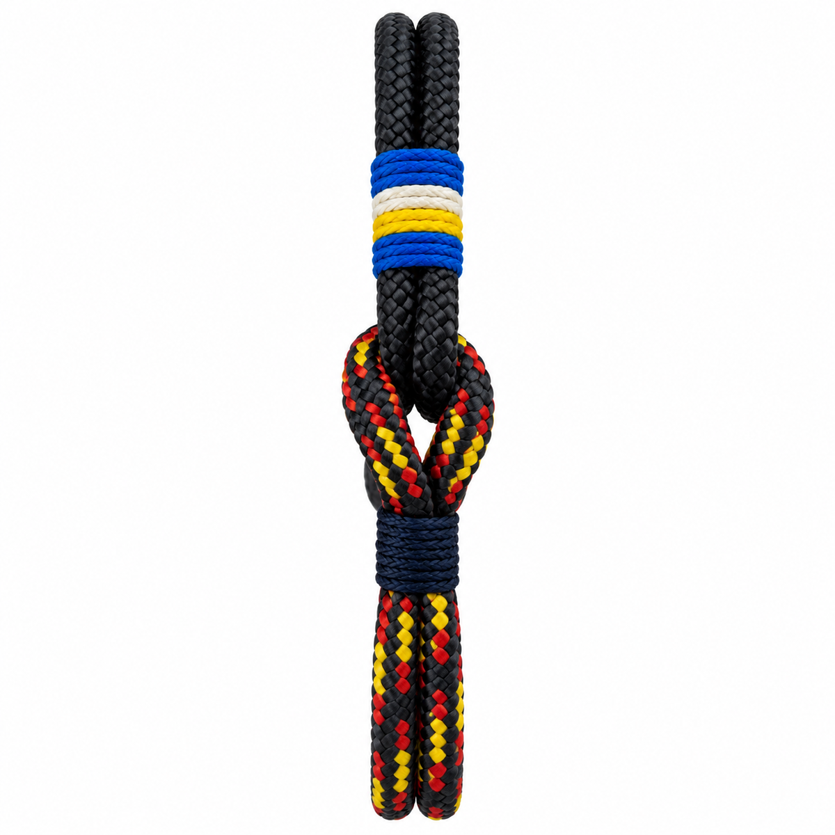 PULSERA BANDERA CANARIAS HECHA A MANO CON CIERRE DE ACERO