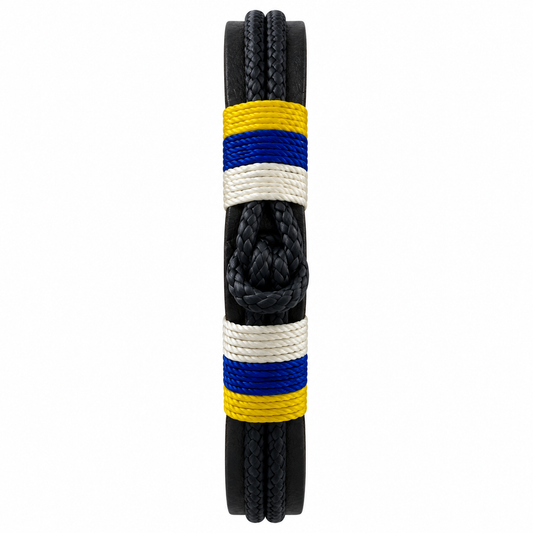 PULSERA BANDERA CANARIAS HECHA A MANO CON CIERRE DE ACERO