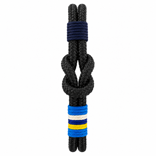 PULSERA BANDERA CANARIAS HECHA A MANO CON CIERRE DE ACERO