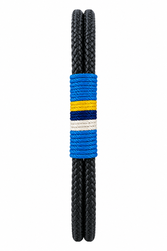 PULSERA BANDERA CANARIAS HECHA A MANO CON CIERRE DE ACERO