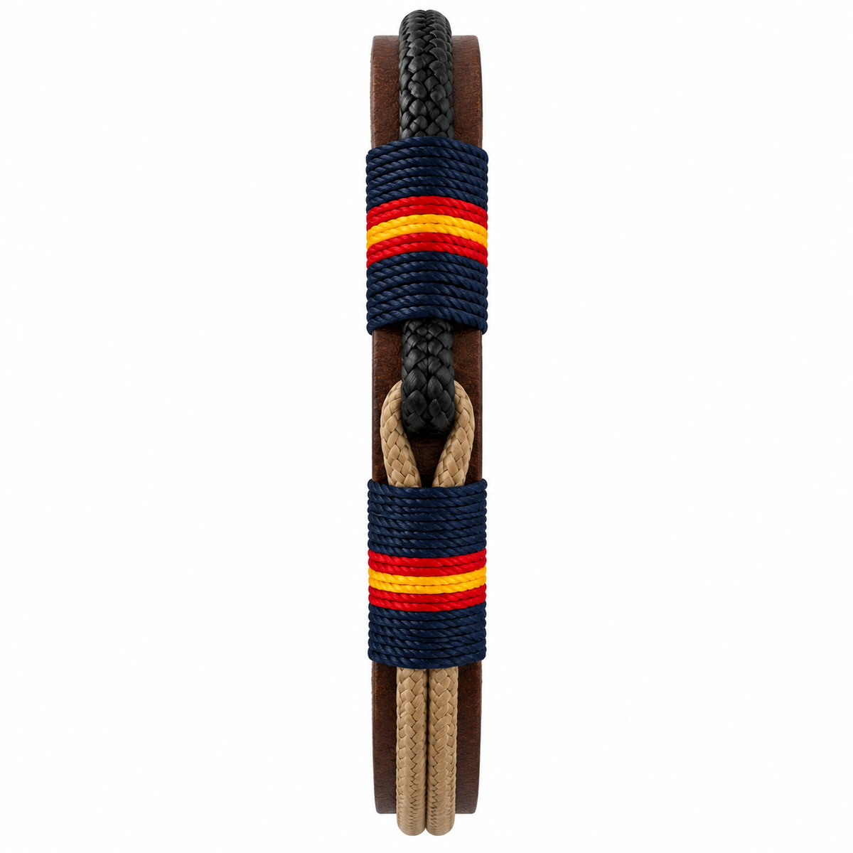 PULSERA BANDERA ESPAÑA HECHA A MANO CON CIERRE DE ACERO