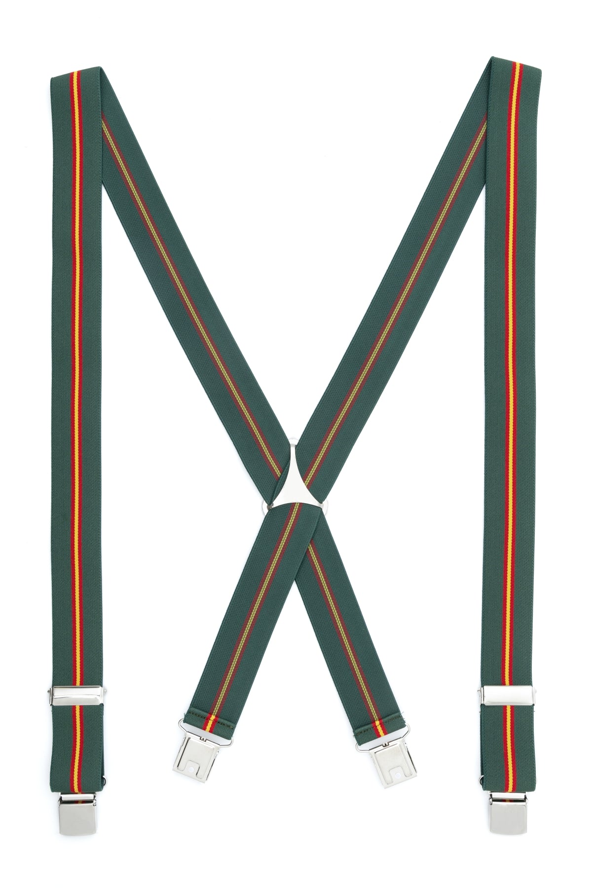 TIRANTE DE HOMBRE TIPO CRUCETA ESTAMPADO VERDE BANDERA