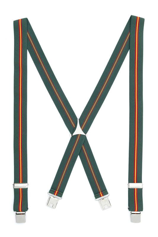 TIRANTE DE HOMBRE TIPO CRUCETA ESTAMPADO VERDE BANDERA